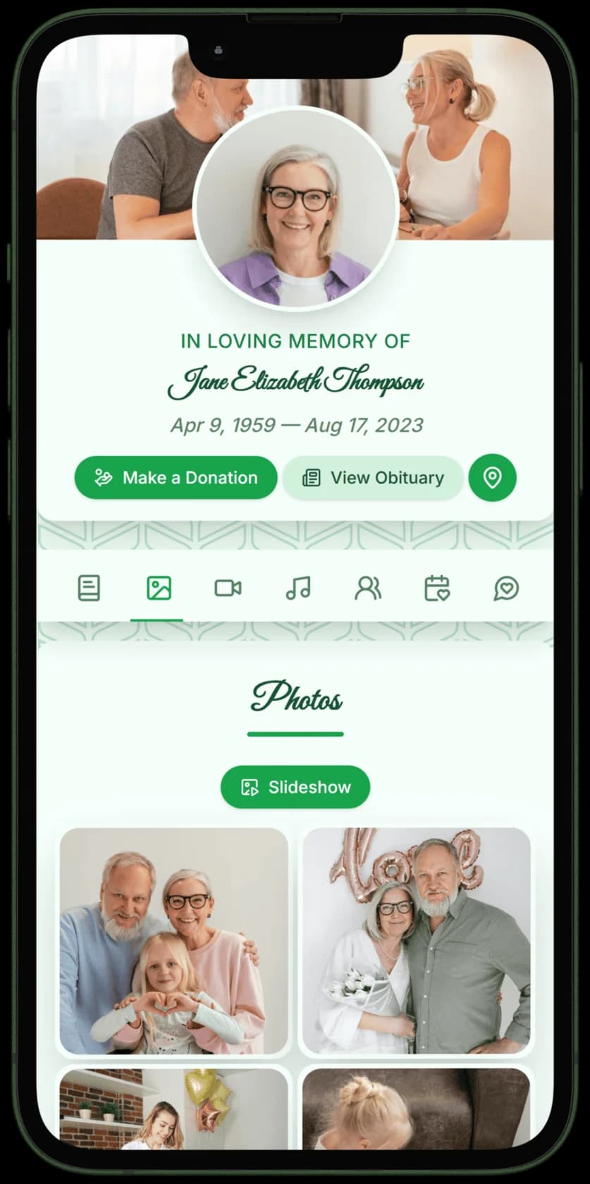 App on iPhone